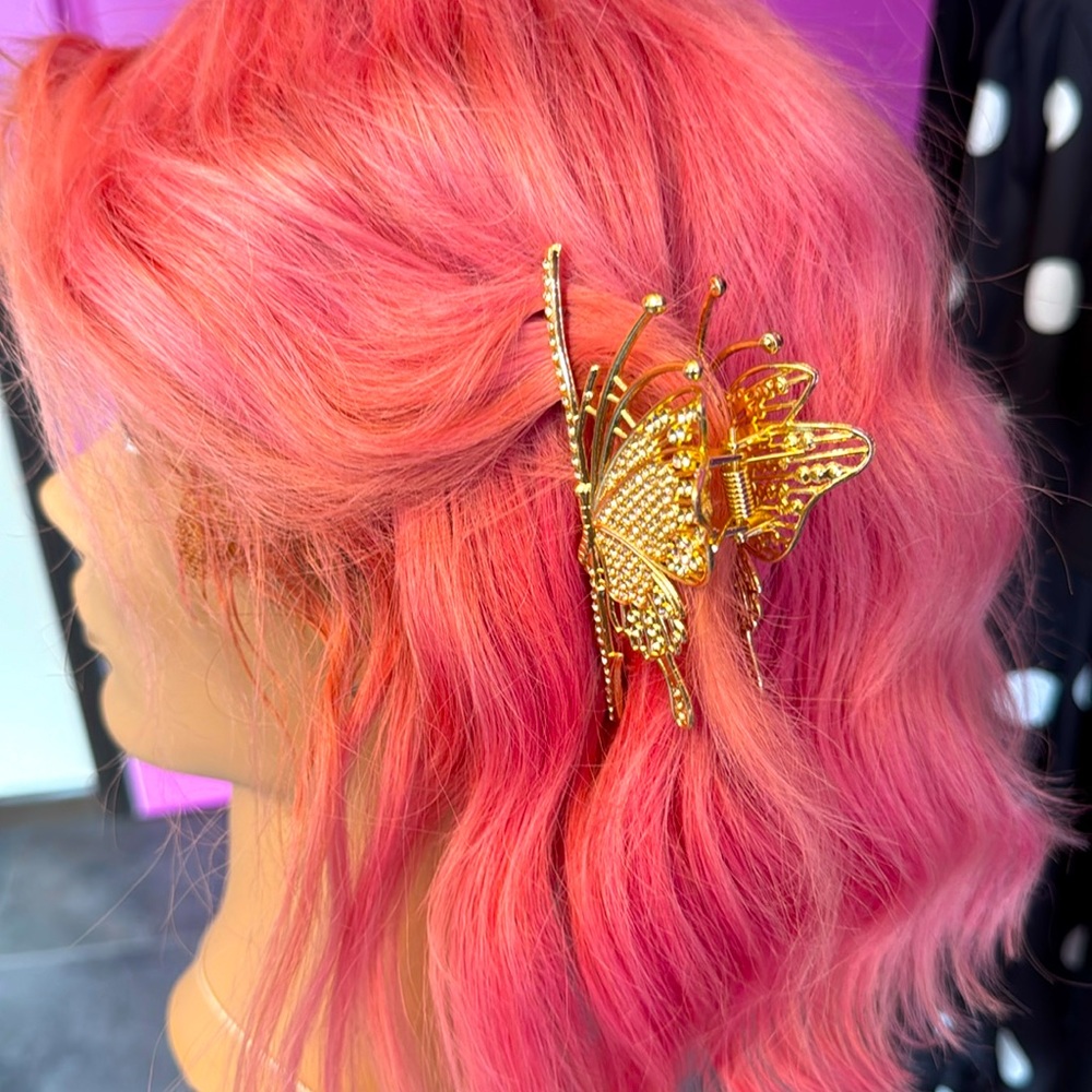 Gold butterfly Claw Clip
